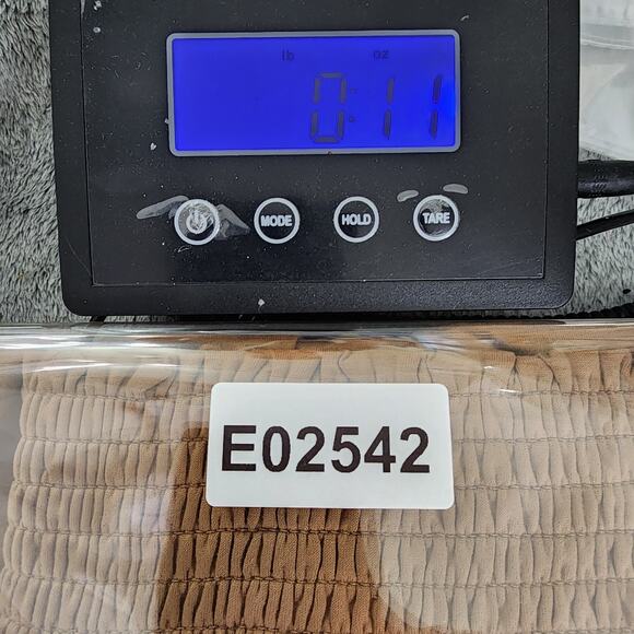 NEW Ninexis Skirt Womens L Tan Camel Smocked Waistband Side Slit Maxi Stretch - Picture 10 of 10